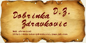 Dobrinka Zdravković vizit kartica